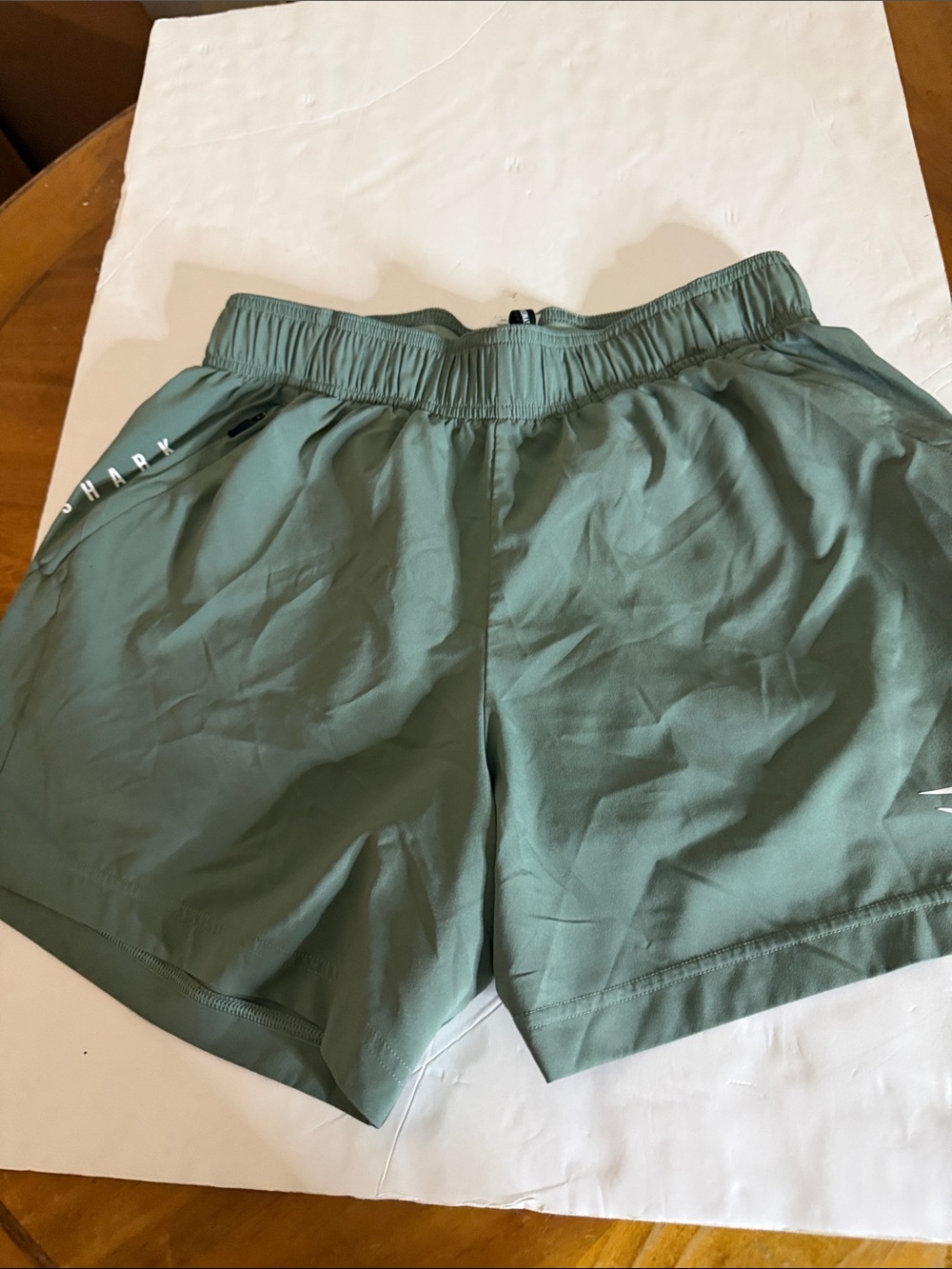 Gymshark Women’s Athletic Shorts — Sage Green Lightweight Running Shorts